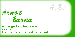 arnot barna business card